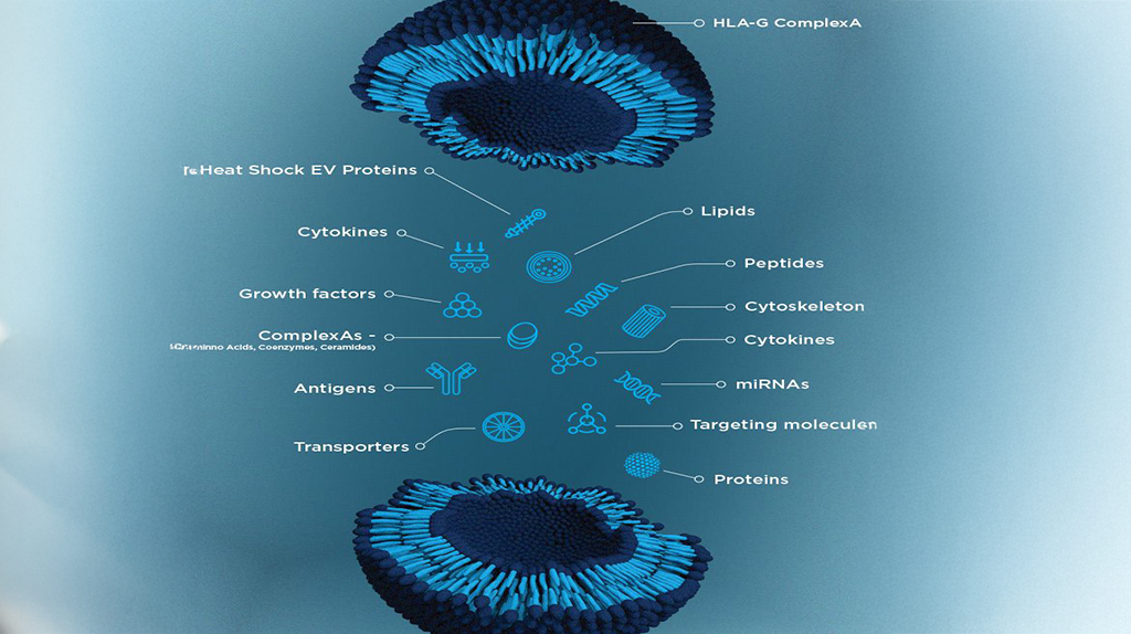 Contents of  a tiny exosome involved in exosome hair treatment in Chennai